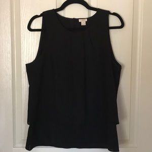 J.Crew Sleeveless Black Blouse